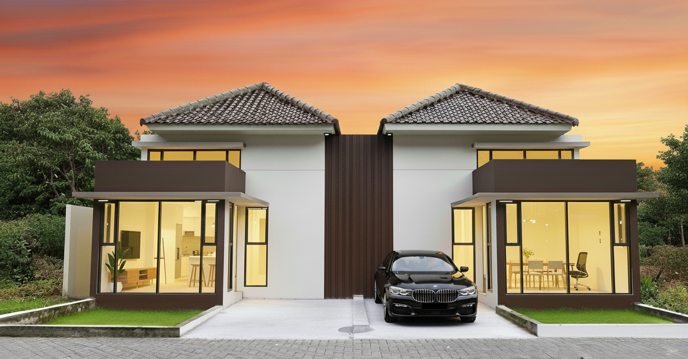 Pemandangan Perumahan Modern